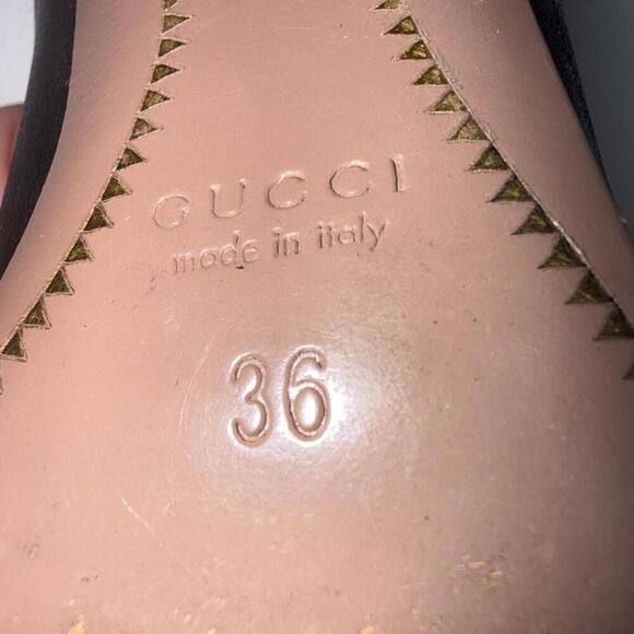 Gucci Amputee Right Only Old Money Classy Pumps Leather Black Shoe Women's 36 - Picture 7 of 15